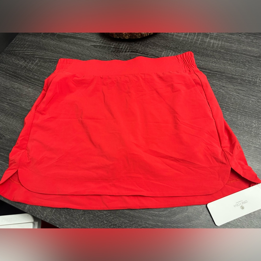 CRZ YOGA Vibrant Red Mini Skirt